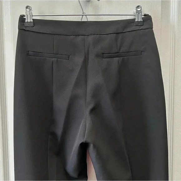 Topshop Tassel Hem Kick Flare Trousers Black Cropped Pants Size 4 NWOT - Picture 10 of 16